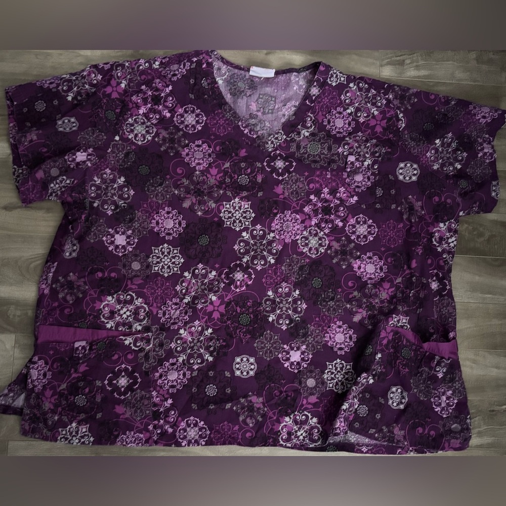 UA Uniform Advantage Scrub Top Pockets Brushed Soft Fabric Plus Size 5X